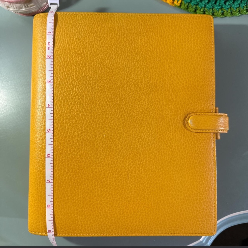 filoFAX Yellow Leather Notebook